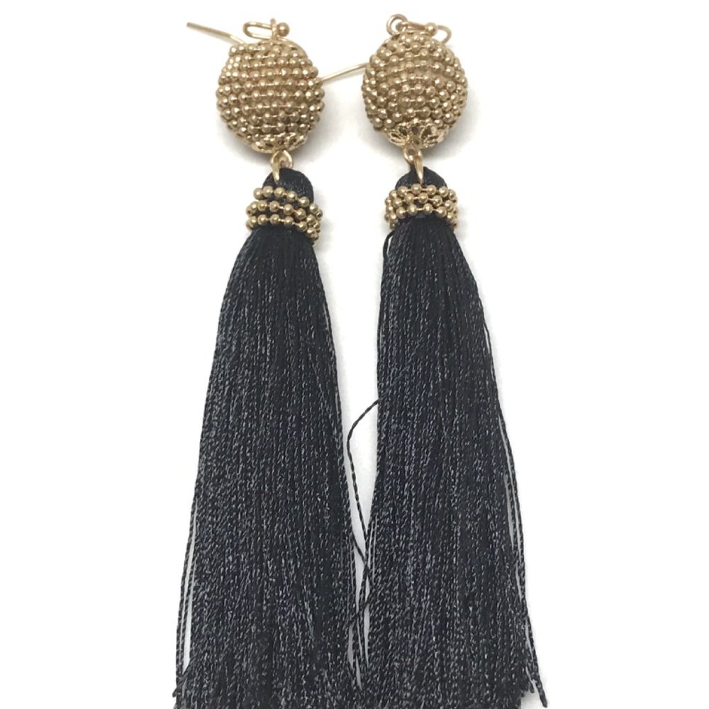 Tassel  gold ball Earrings